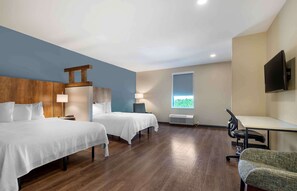 Studio Premium, 2 Tempat Tidur Queen, Bebas Asap Rokok, lemari es & microwave | Seprai premium, meja kerja, dan seprai linen