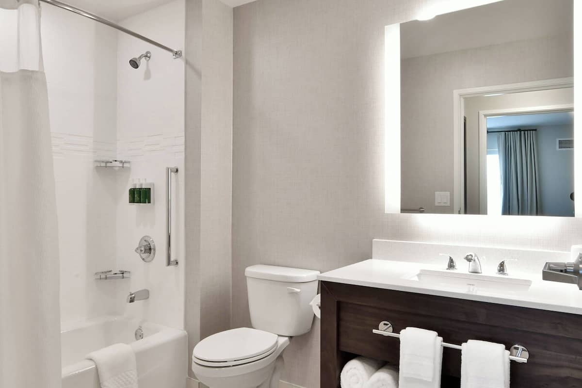 free toiletries, hair dryer, towels, soap