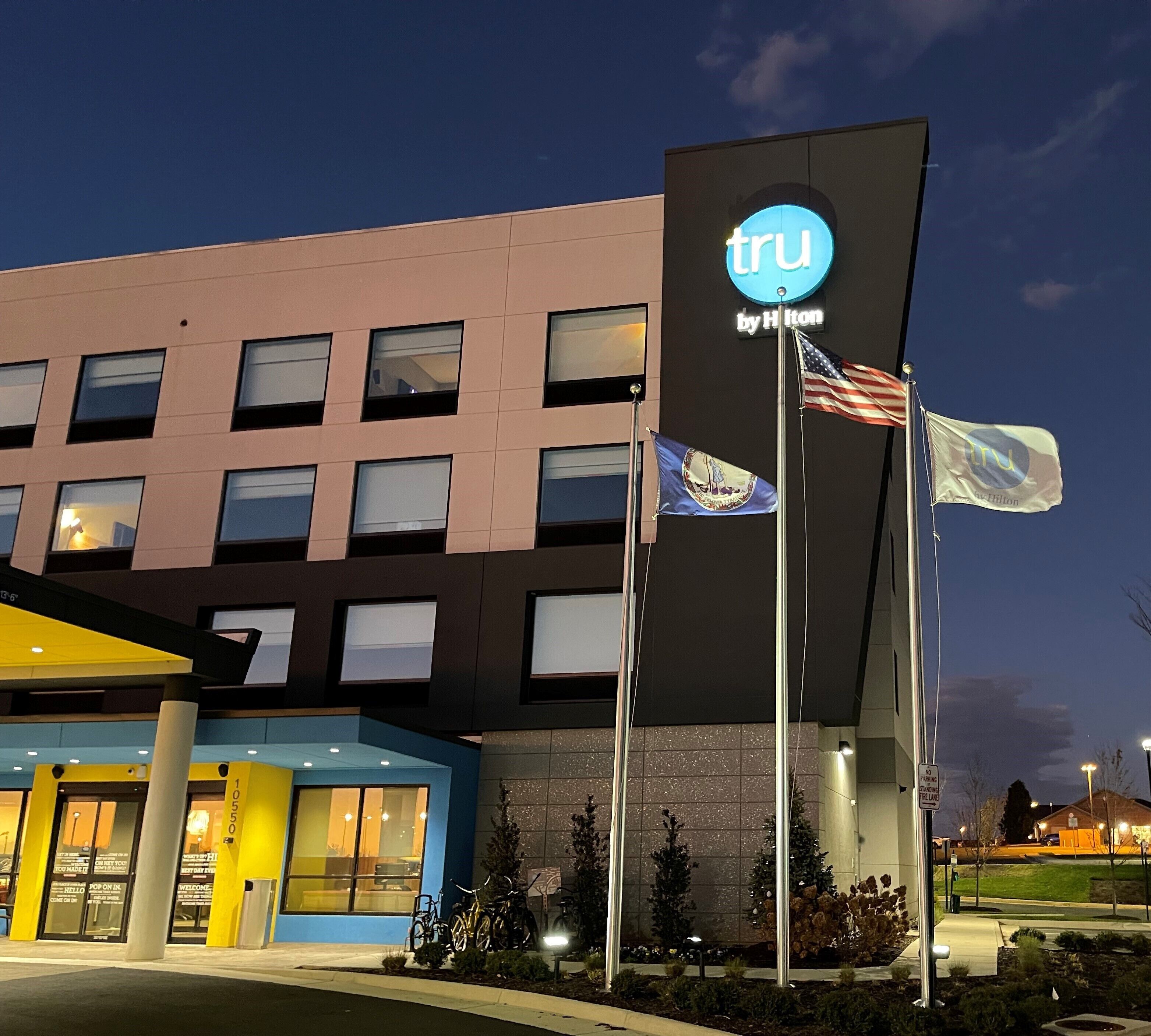 front of property – evening/night