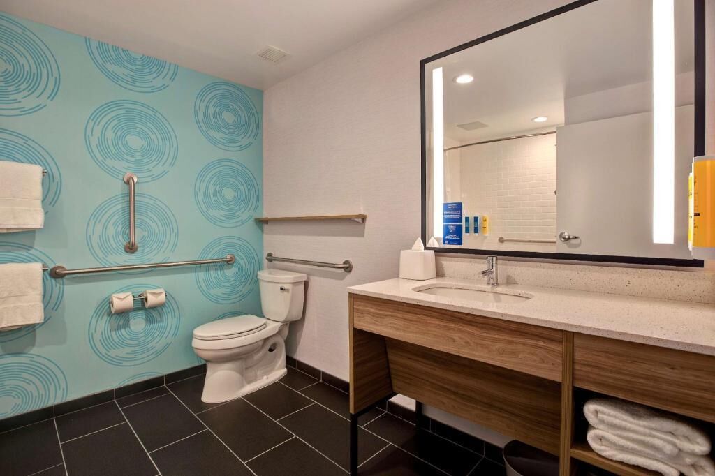 Bathroom | Shower, free toiletries, hair dryer, towels