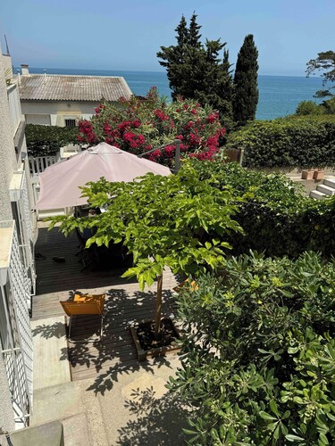 Apt La Franqui - Terrace - Greenery and sea view