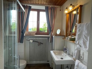 Shower, hair dryer, towels - Holiday Apartment near Lake Constance with Wi-Fi (Überlingen)