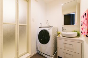 Hair dryer, towels
