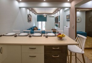 Comfort Apartment | Private kitchen | Full-size fridge, oven, stovetop, dishwasher - Stunning Apt near Acropolis Museum by GHH (Athens)