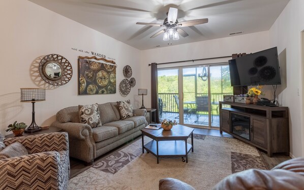 Condo, 3 Bedrooms | Living area | Smart TV - Simple Serenity 3 Bedroom Condo by RedAwning (Branson West)