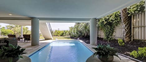A heated pool