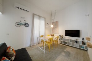 TV, DVD player, books