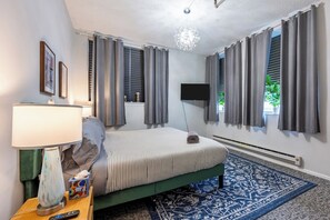 Desk, iron/ironing board, travel crib, free WiFi