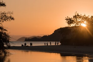 Accommodatie ligt op het strand