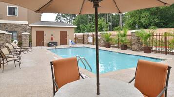 A heated pool