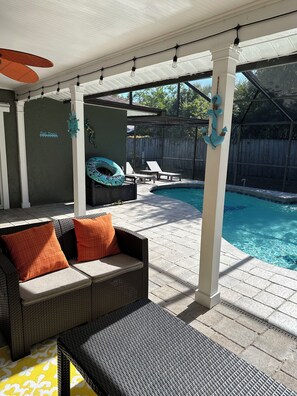 Outdoor pool, a heated pool