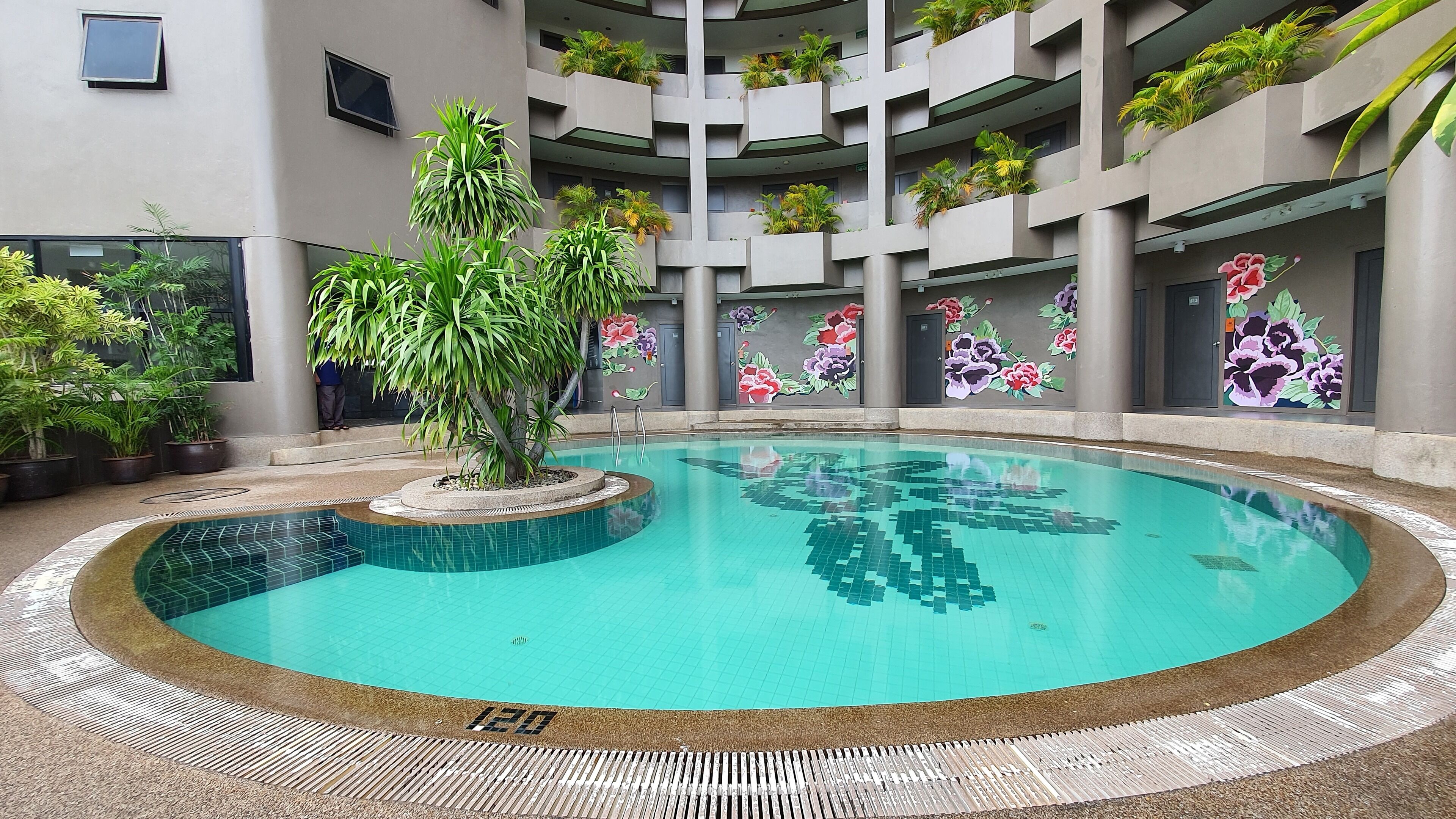 室外泳池；07:00 至 22:00 開放；躺椅