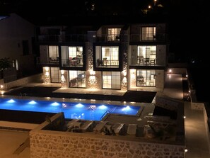 Outdoor pool - Stone House Aparts Kalkan Center Dublex 3+1 with Jakuzzi and seaview  No.6 (Antalya)