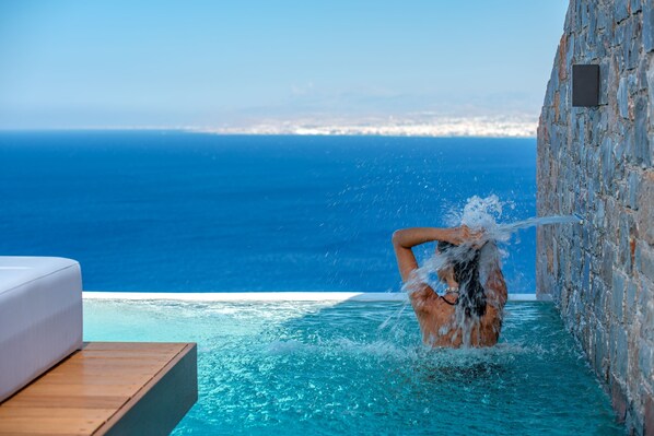 A heated pool