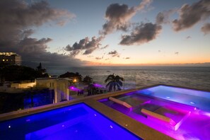 Outdoor pool, a heated pool