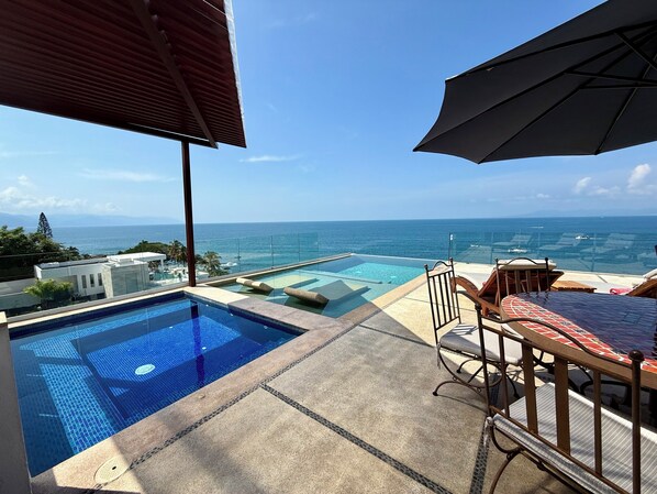 Outdoor pool, a heated pool