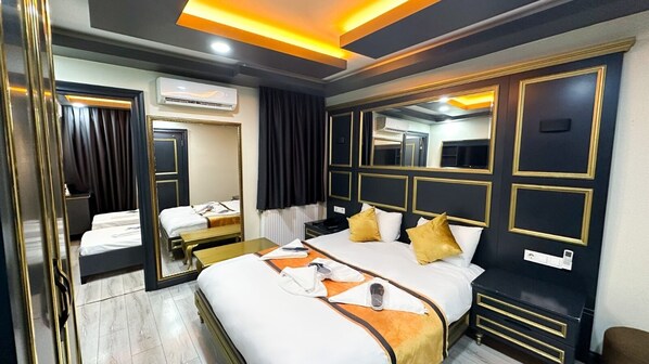 Premium bedding, minibar, in-room safe, desk