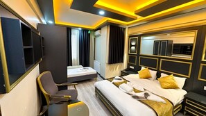 Premium bedding, minibar, in-room safe, desk