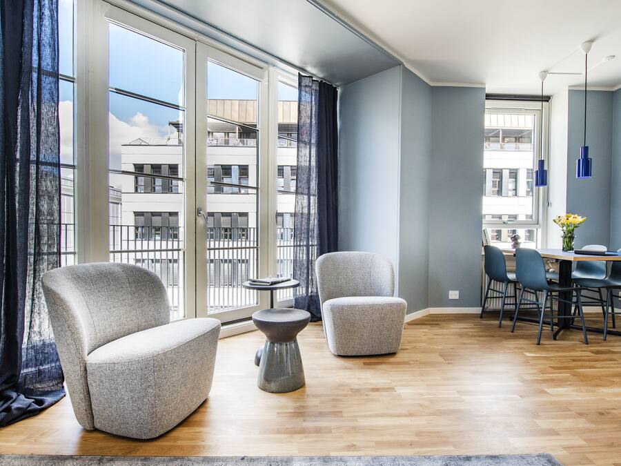 1 bedroom swanky apartment | Área de estar | Smart TV, Netflix, serviços de streaming