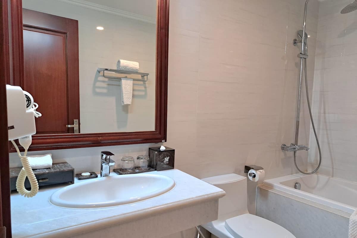 Phòng 2 giường đơn Tiêu chuẩn | Phòng tắm | Vòi sen/bồn tắm kết hợp, vòi sen phun mưa 