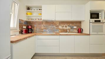 House (3 Bedroom HH with Garden and Sea View) | Private kitchen | Fridge