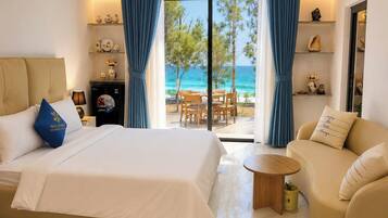 Sunrise Sea Villa | Premium bedding, memory-foam beds, minibar, desk