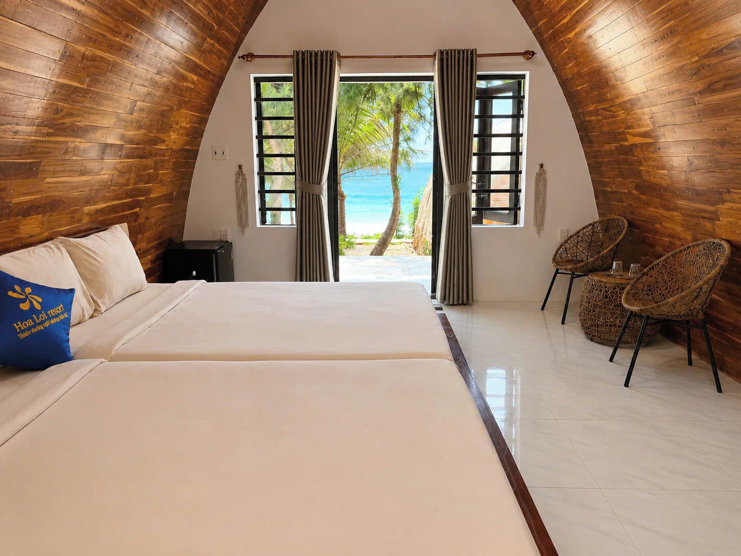 Bungalow, Meerblick (Deluxe Bungalow) | Hochwertige Bettwaren, Betten mit Memory-Foam-Matratzen, Minibar