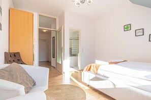 Lägenhet | 1 sovrum, strykjärn/strykbräda, gratis wi-fi och sängkläder