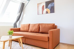 Appartement | 1 chambre, fer et planche à repasser, Wi-Fi gratuit, draps fournis