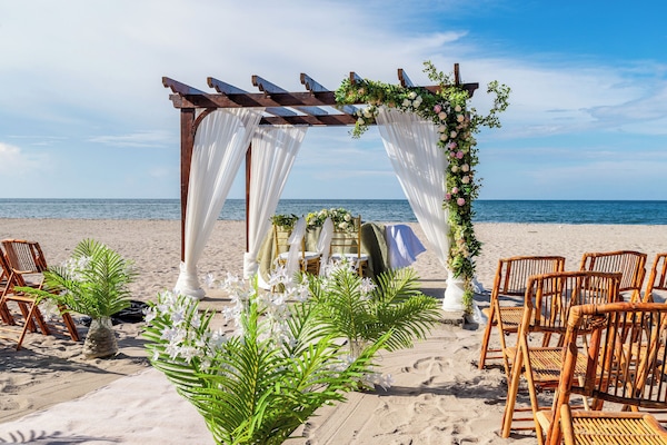 Outdoor wedding area