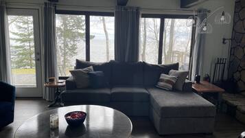 智能电视、壁炉、书