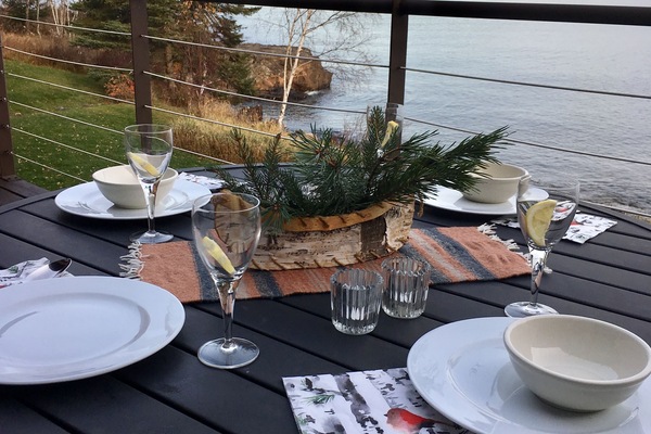 Deck (electric grill, table and chairs)