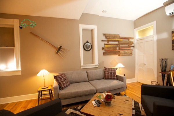 Welcome to Vetehuset - Skorda! Comfy seating around coffee table with sofa that converts to full-size bed