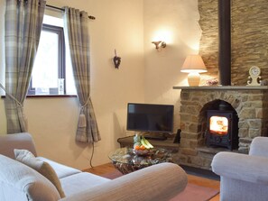 Fireplace - Hay Barn - Dinas Country Club (Dinas Cross, near Newport)