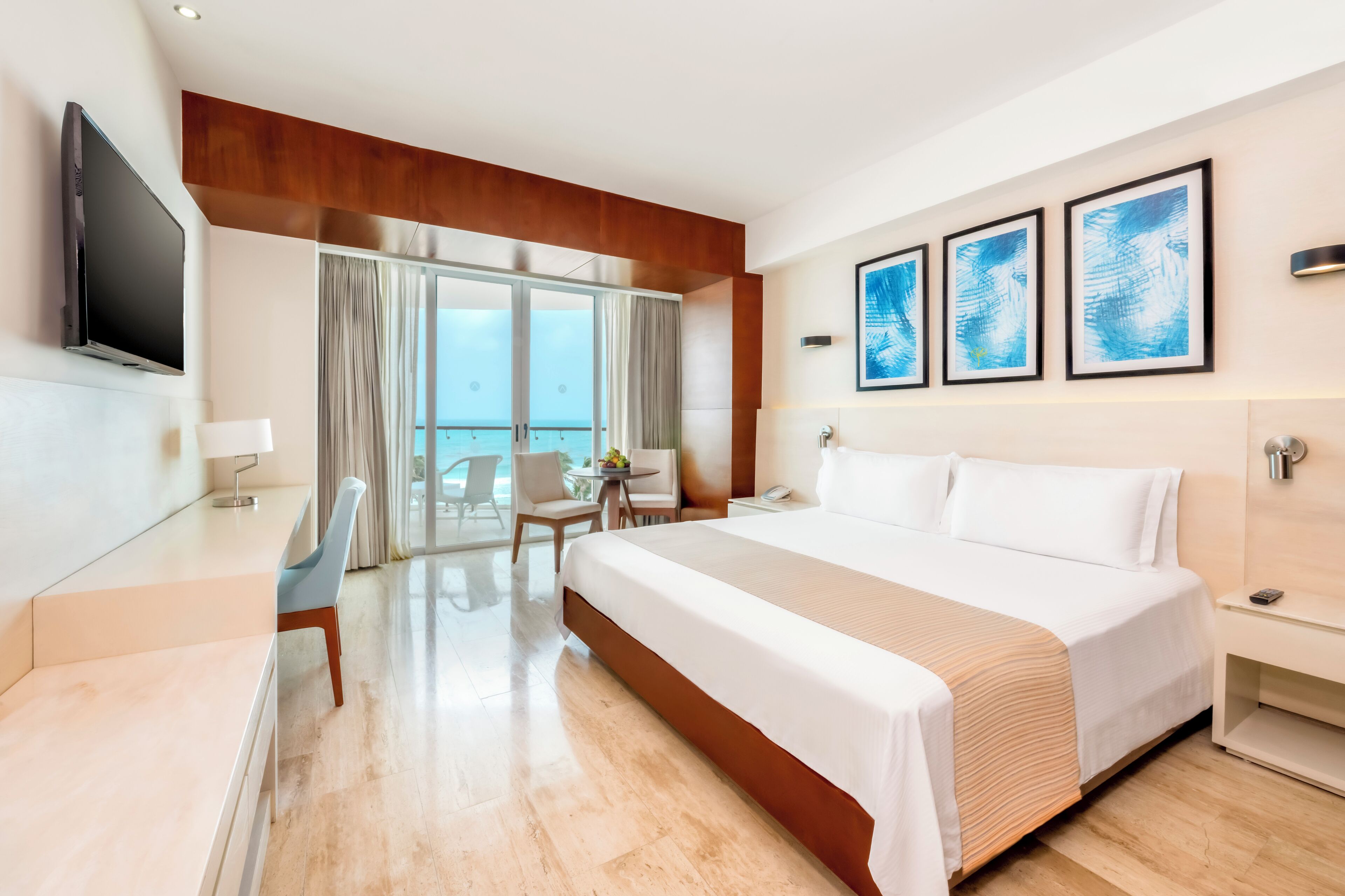 Premium bedding, down comforters, pillowtop beds, in-room safe