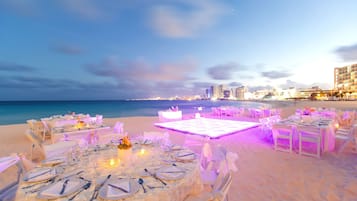 Outdoor wedding area