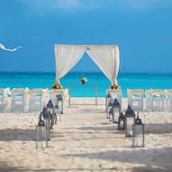 Outdoor wedding area