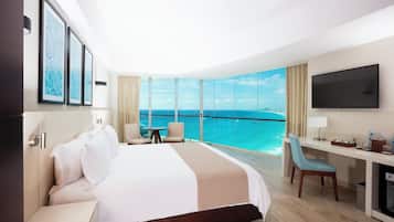 Altitude Corner Suite Ocean Front | 1 habitación, ropa de cama de alta calidad y edredón