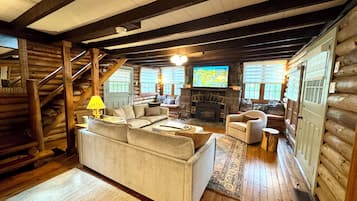 Smart TV, fireplace, video games, books