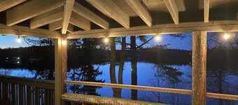 Lakefront Cabin w/ Hot Tub, Views & Fireplace