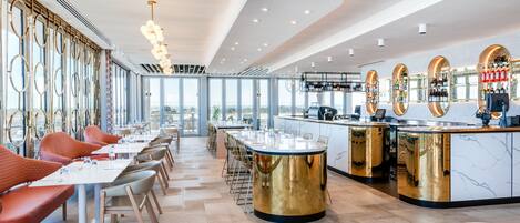 Breakfast, lunch, dinner served; pool views