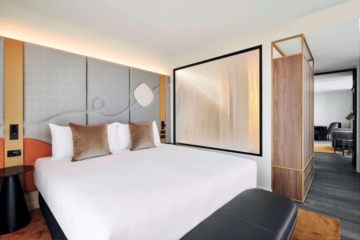 1 bilik tidur, peralatan tempat tidur premium, tilam berlapik, bar mini