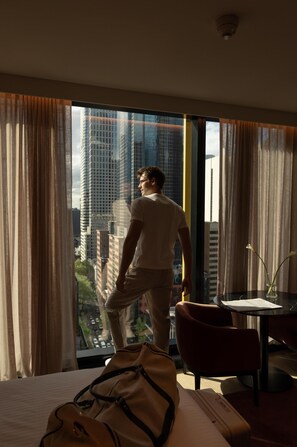 Ropa de cama de alta calidad, camas con pillow-top y minibar 