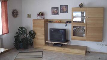 Apartment | Living room | 20-inch TV with satellite channels