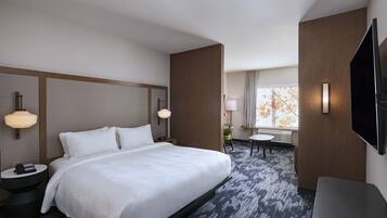 Down comforters, in-room safe, blackout drapes, iron/ironing board