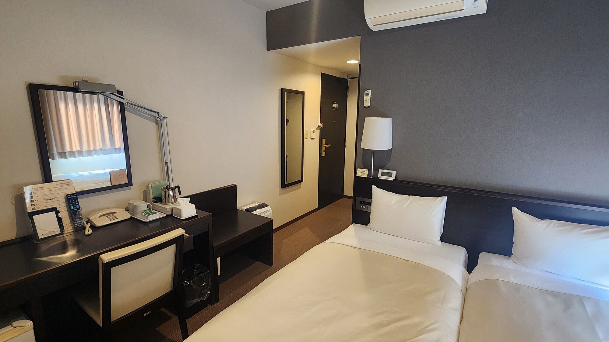 Desk, blackout drapes, iron/ironing board, free WiFi