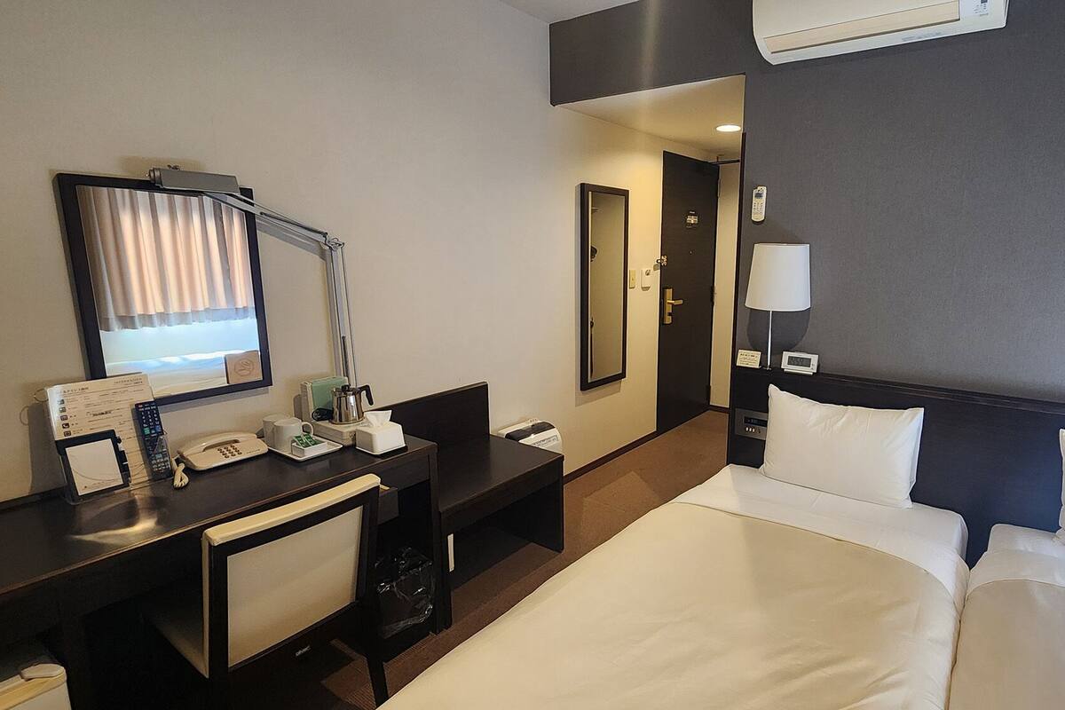 Desk, blackout drapes, iron/ironing board, free WiFi