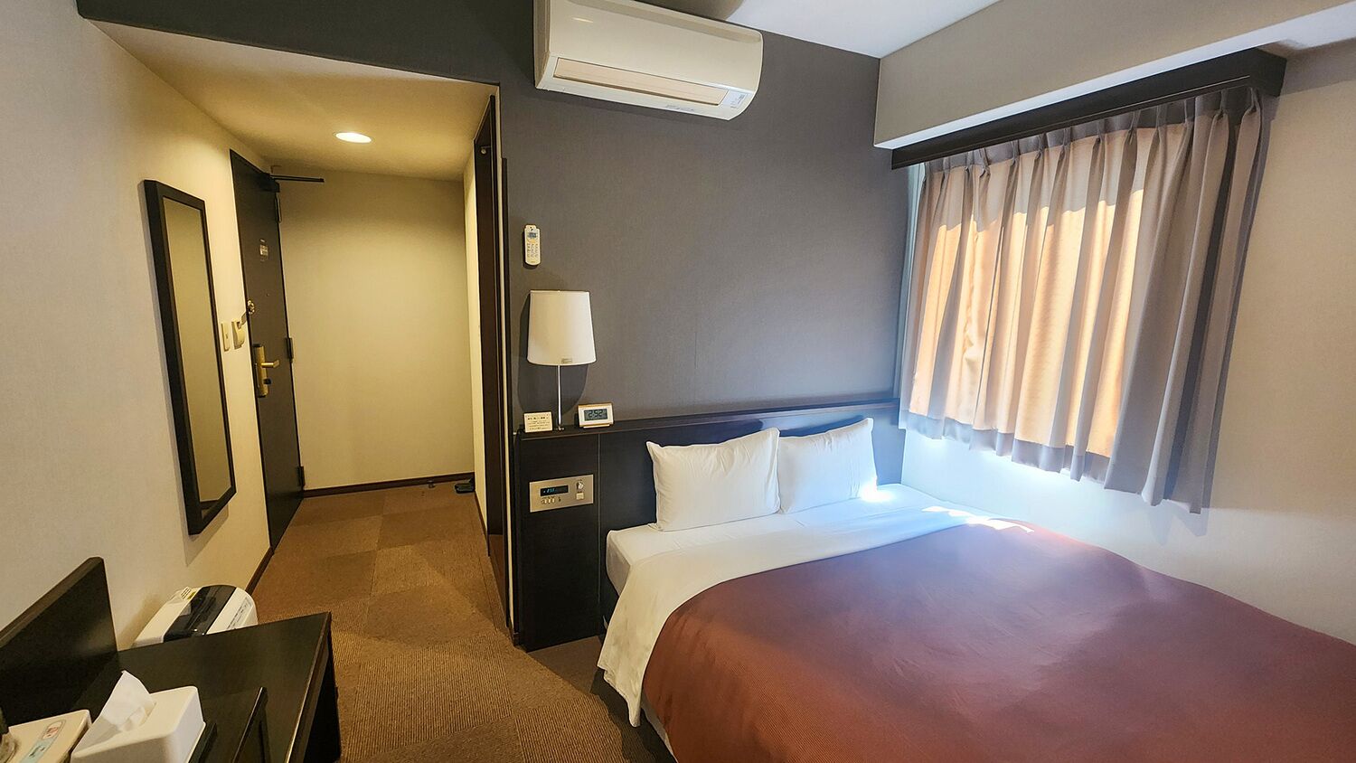 Desk, blackout drapes, iron/ironing board, free WiFi