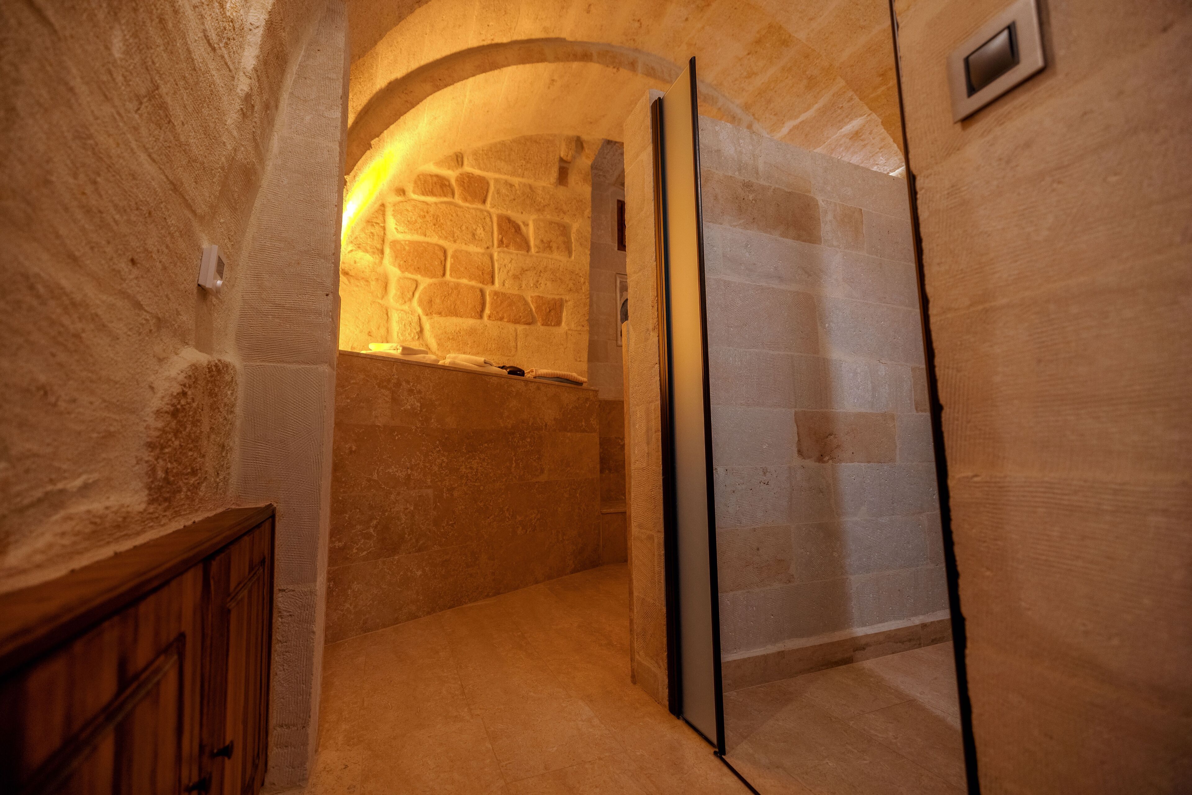 deluxe room | bathroom | designer toiletries, hair dryer, bathrobes, slippers