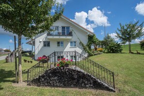 Exterior - Holiday Apartment "Buche" with Wi-Fi, Mountain View, Terrace & Garden (Neukirch)